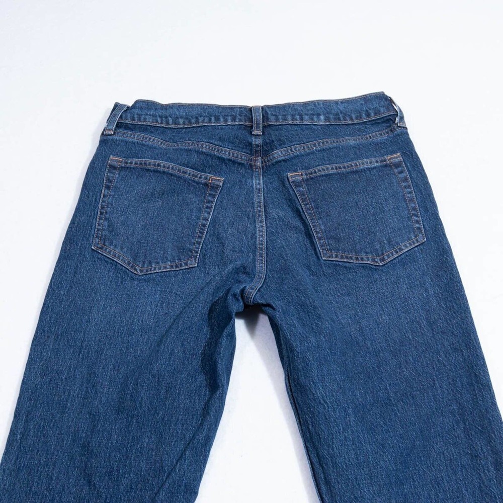 Gap Jeans Womens 10 - 30x26 Cheeky Straight Hi Rise Button Fly Dark Blue Wash - Picture 4 of 10